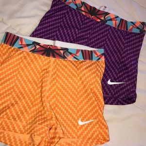 TWO pairs of Nike Spandex